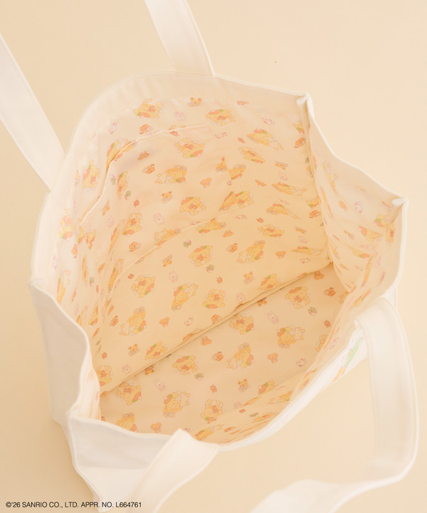 「ポムポムプリン スクエアトートバッグ」