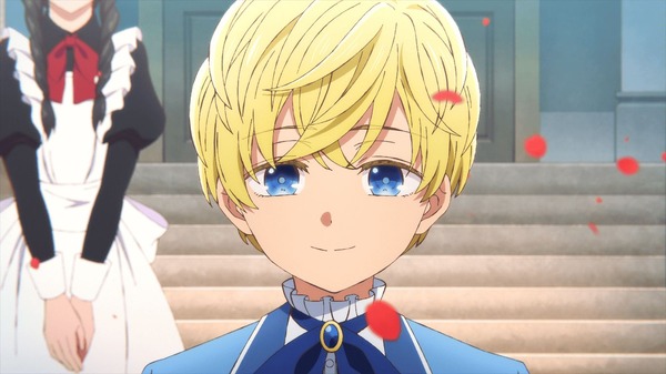 春アニメ『自称悪役令嬢な婚約者の観察記録。』第1章（第1話）「自称悪役令嬢と出会いの観察記録。」先行場面カット