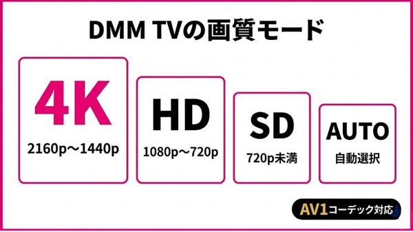DMM TV 画質 種類