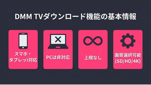 DMM TV ダウンロード機能の基本情報
