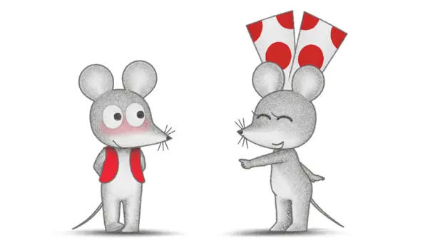 ねずみくん（左）CV：津田健次郎、ねみちゃん（右）CV：能登麻美子