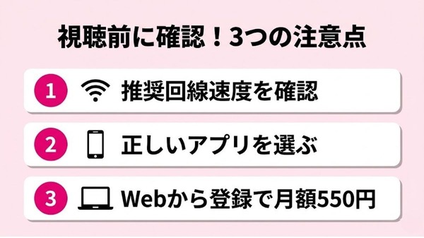 DMM TV テレビ視聴前の注意点