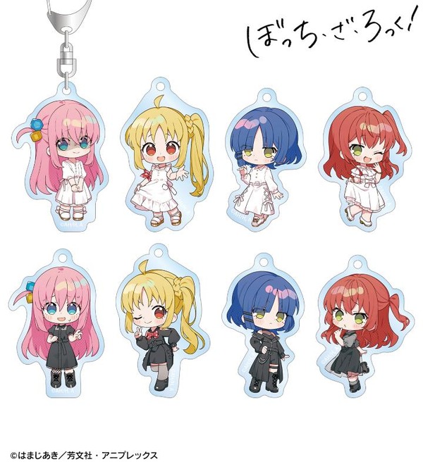 上倉エクさんイラスト 白いワンピースver.&黒いワンピースver. トレーディングアクリルキーホルダー