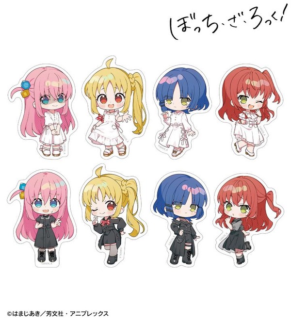 上倉エクさんイラスト 白いワンピースver.&黒いワンピースver. トレーディングダイカットステッカー