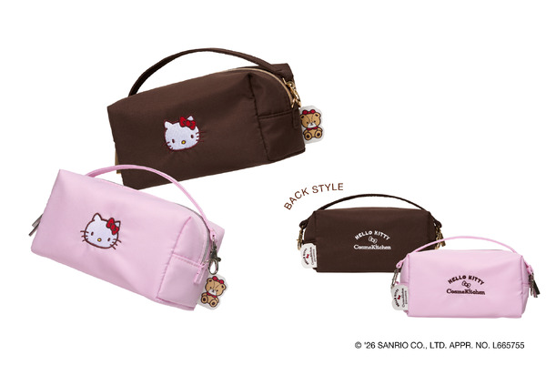 ＜HELLO KITTY＞ミニバッグポーチ　ピンク/ ブラウン　4,290円(税込)