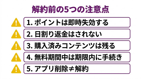 music.jp解約前に確認すべき5つの注意点