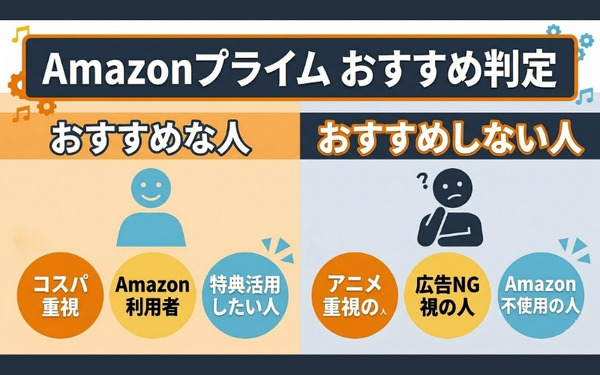 Amazonプライムおすすめな人おすすめしない人