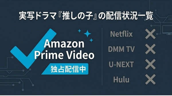 推しの子 ドラマ 配信状況一覧