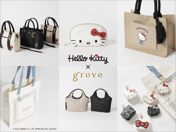 サンリオ「ハローキティ」とレディースファッションブランド「grove（グローブ）」がコラボレーション