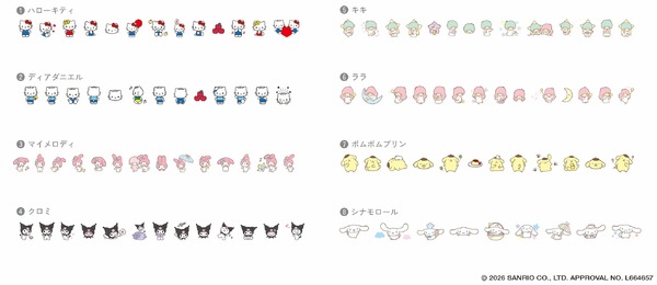 「デコラッシュ＜限定＞ハートケースセット　サンリオキャラクターズ デザイン」