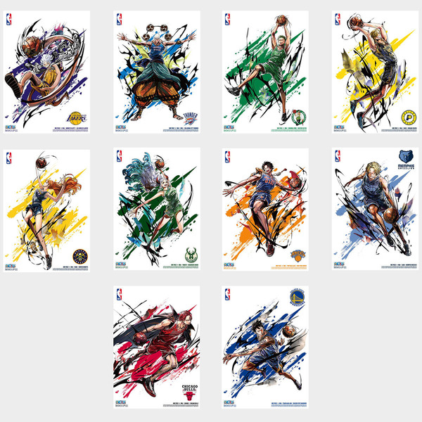 「ONE PIECE × NBA MINI POSTER SET」