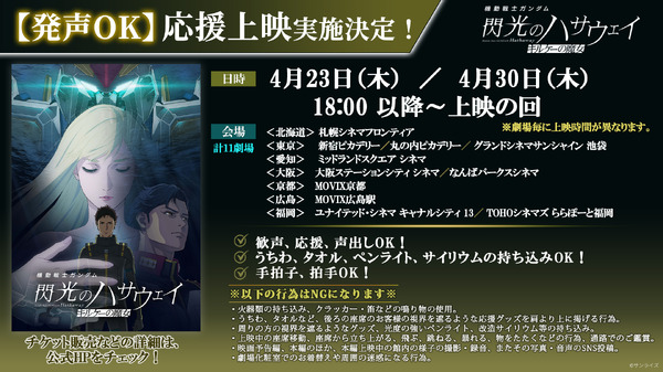 【発声OK】『機動戦士ガンダム 閃光のハサウェイ キルケーの魔女』応援上映