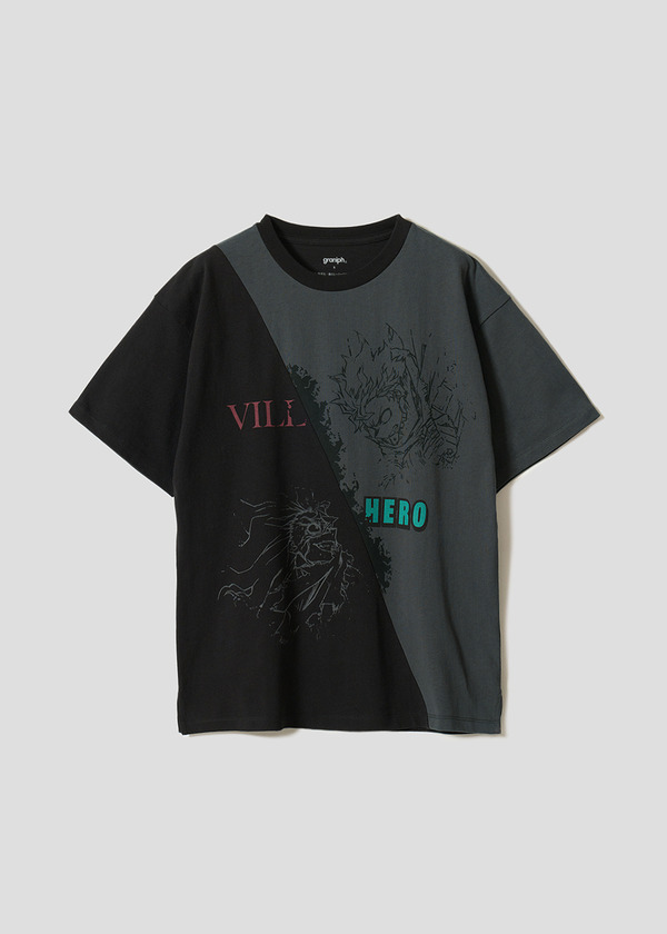 『僕のヒーローアカデミア』×グラニフ　「VILLAIN VS HERO｜切替ビッグシルエットTシャツ」