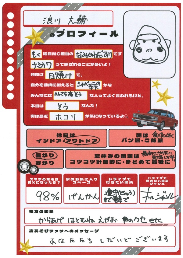 ＜プロフィール帳＞浪川大輔さん