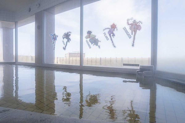 浴室ガラス面装飾