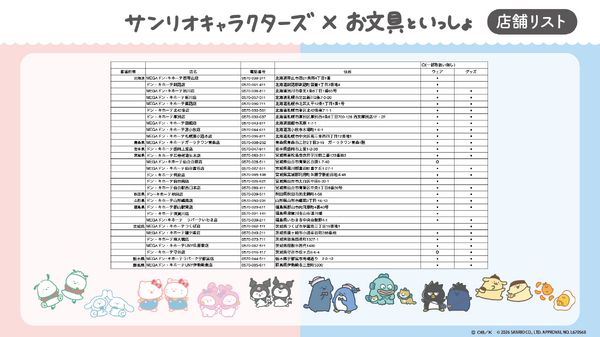 「お文具といっしょ」×サンリオコラボ