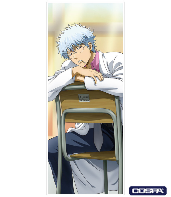 描き下ろし 坂田銀八 ハイブリッドフェイスタオル 放課後の一幕Ver.