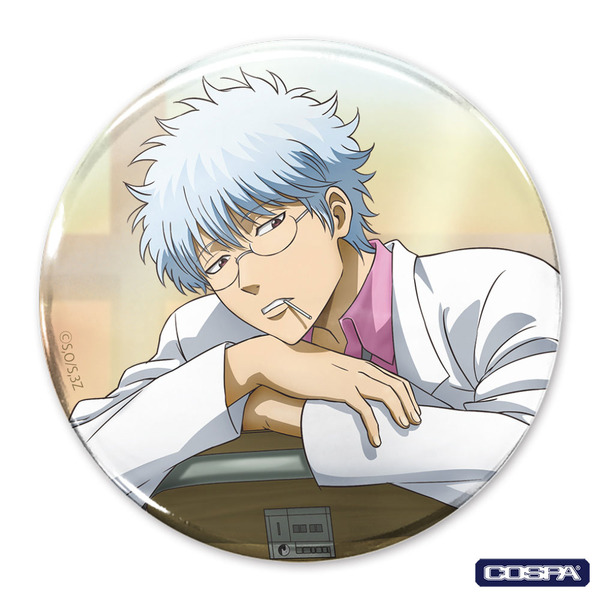 描き下ろし 坂田銀八 65mm缶バッジ 放課後の一幕Ver.