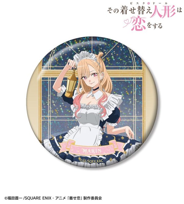 描き下ろし 星空メイドver. 75mmホログラム缶バッジ