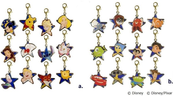 Disney THE MARKET 2026限定「スターチャームコレクション」 a.ディズニー、b.ピクサー（ab共全12種）