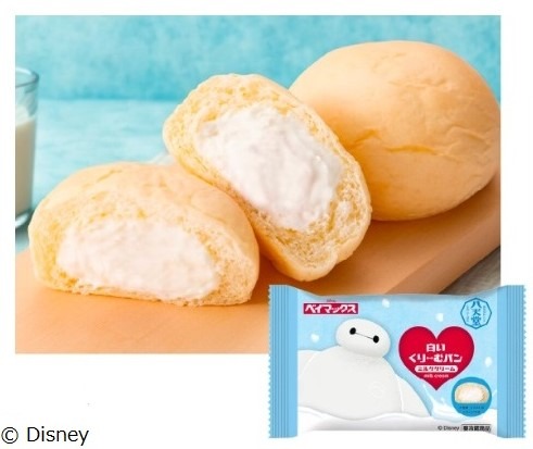八天堂「Disney ベイマックス白いくりーむパン ミルククリーム」