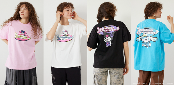 (サンリオキャラクターズ)Y2KロゴTシャツ