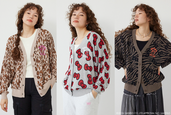 (ハローキティ)パターンカーディガン