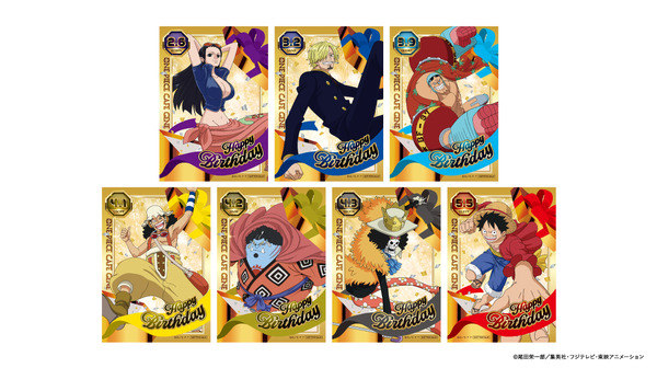 『ONE PIECE』コラボカフェ「ONE PIECE CAFE GENE」ノベルティの「バースデーブロマイド」（全7種）