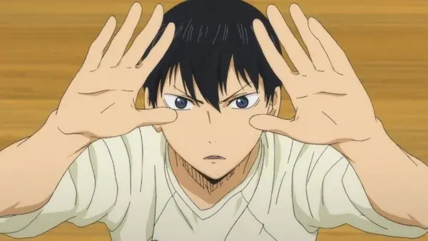 日向と影山の「打つ」の進化を振り返る映像展示