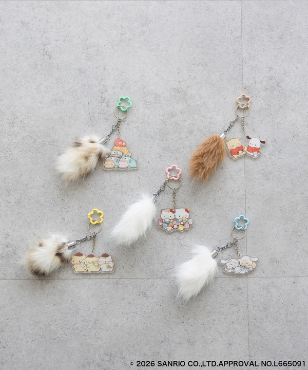 しっぽ付アクリルキーチャーム