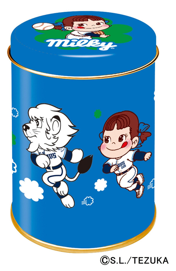 「ミルキー缶（みんなで走る）」表