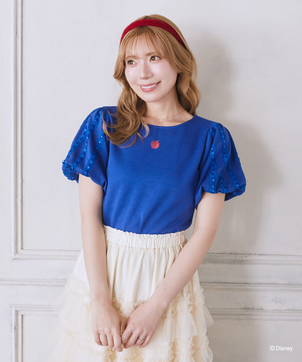 Areeam Disney Collection「Disney Princess」バルーンスリーブTシャツ（Navy）着用イメージ