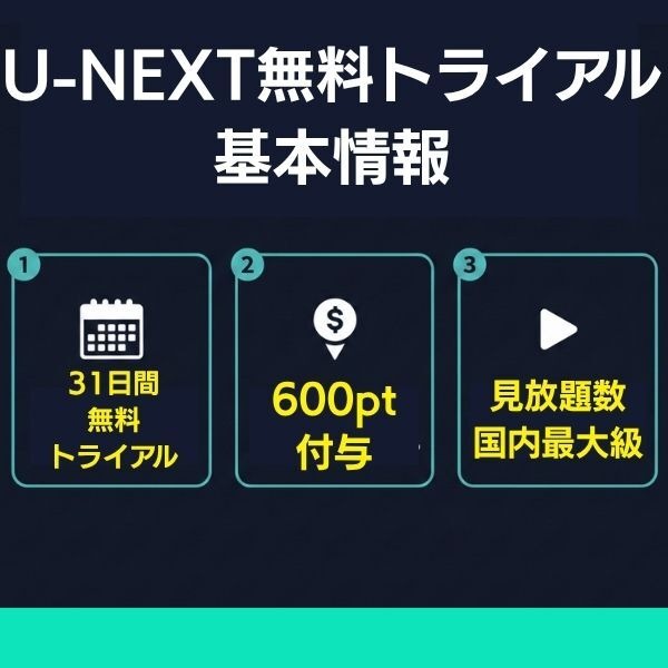 U-NEXT無料トライアル基本情報