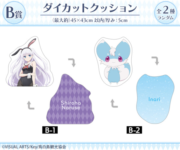 DRAW!DRAW!「TVアニメ『Summer Pockets』バニーガールver. オンラインくじ」B賞：ダイカットクッション（ランダム全2種）