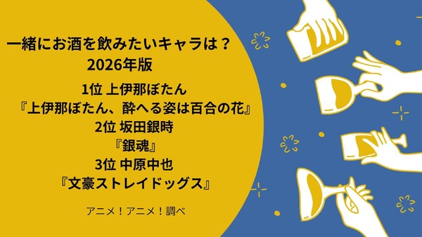 [一緒にお酒を飲みたいキャラは？ 2026年版]第1位～第3位を見る