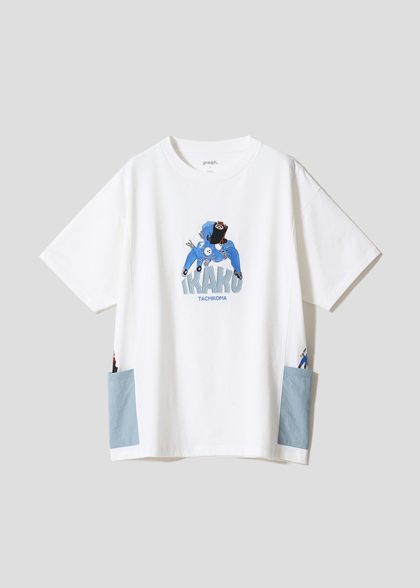 TVアニメ『攻殻機動隊 STAND ALONE COMPLEX』×グラニフ　「タチコマ＆イカク｜サイドポケットビッグシルエットTシャツ」