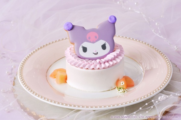 「クロミの白桃ショートケーキ ～魅惑のラベンダーカラー～」