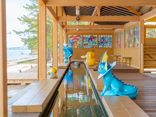 のと里山ポケモン・ウィズ・ユー空港「わくらポケモン足湯」
