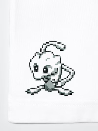 ユニクロ『ポケットモンスター』シリーズUTコレクション第2弾「ポケモン UT」カラー: 00 WHITE　部分アップ