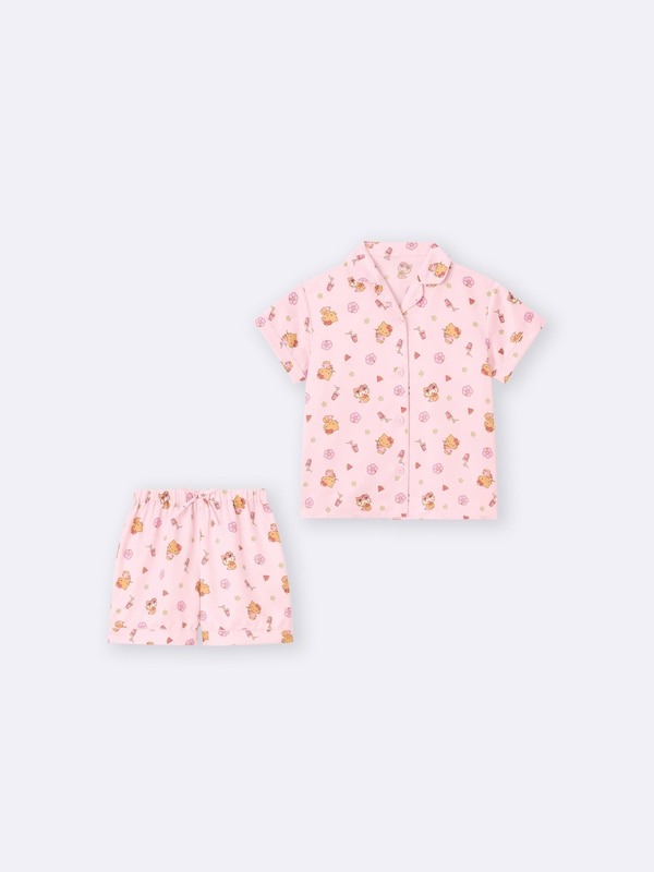 GIRLSサテンパジャマ（半袖＆ショートパンツ）Sanrio characters