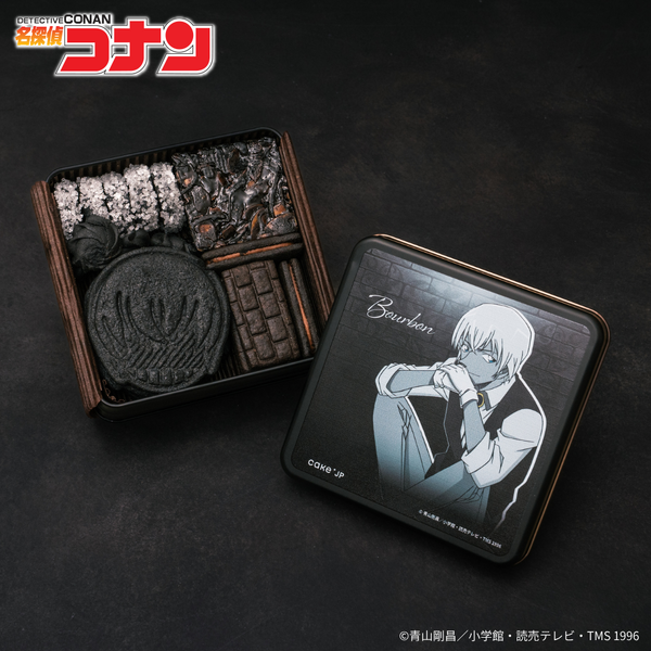 「名探偵コナン」黒ずくめの組織 クッキー缶（ジン＆ウォッカ／ベルモット／バーボン）