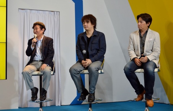 左から笹川ひろし、日野晃博、永井幸治