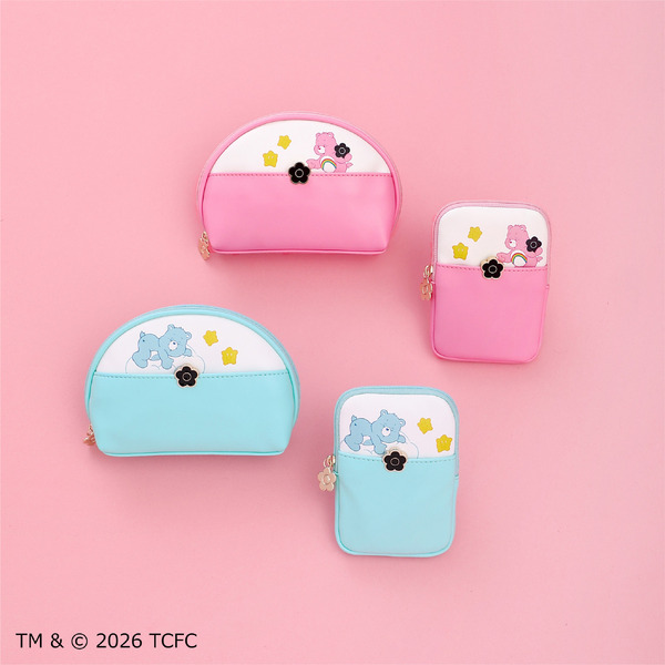 Care Bears™ ラウンドポーチ（左） 各¥4,730Care Bears™ リップポーチ（右） 各¥3,960