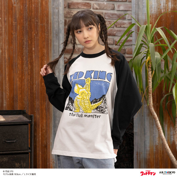 アメコミイラストロングスリーブTシャツ 1（レッドキング）