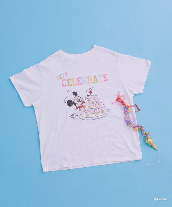Areeam Disney Collection「Mickey＆Minnie」ミッキー/CELEBRATE Tシャツ