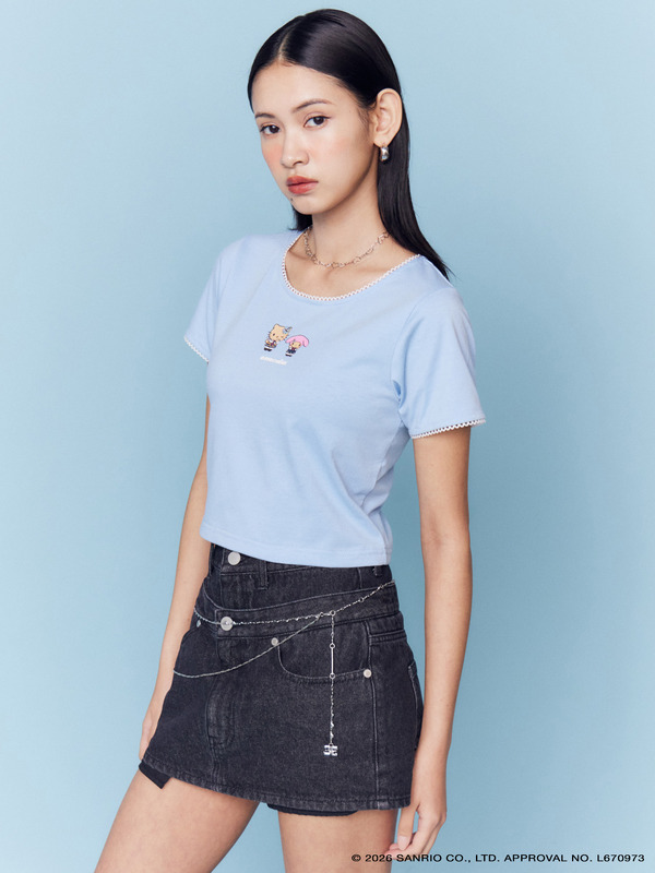 MINI LACE T/S / ブルー