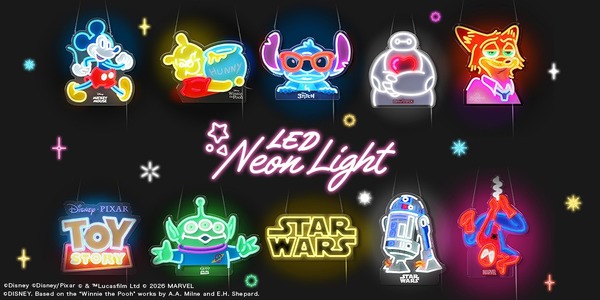 ディズニーキャラクター「LEDネオンライト」