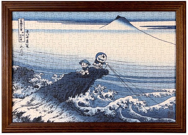 ドラえもん 浮世絵・越前和紙パズル「富嶽三十六景 甲州石班澤」