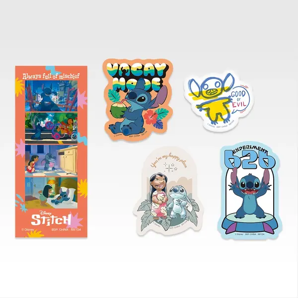「一番くじ〈スティッチ〉Every day with you!」J賞：ステッカーコレクション（選べる全6種）