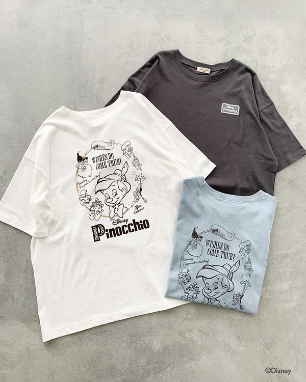 【Disney】ピノキオ/バックプリントTシャツ